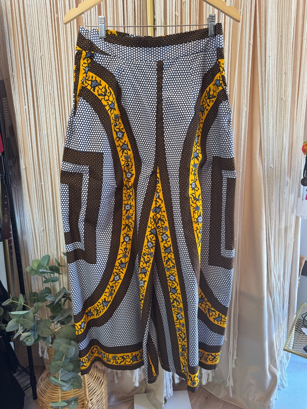two-piece matching dutch wax set tailored blazer & wide-leg palazzo pant African - Picture 6 of 16